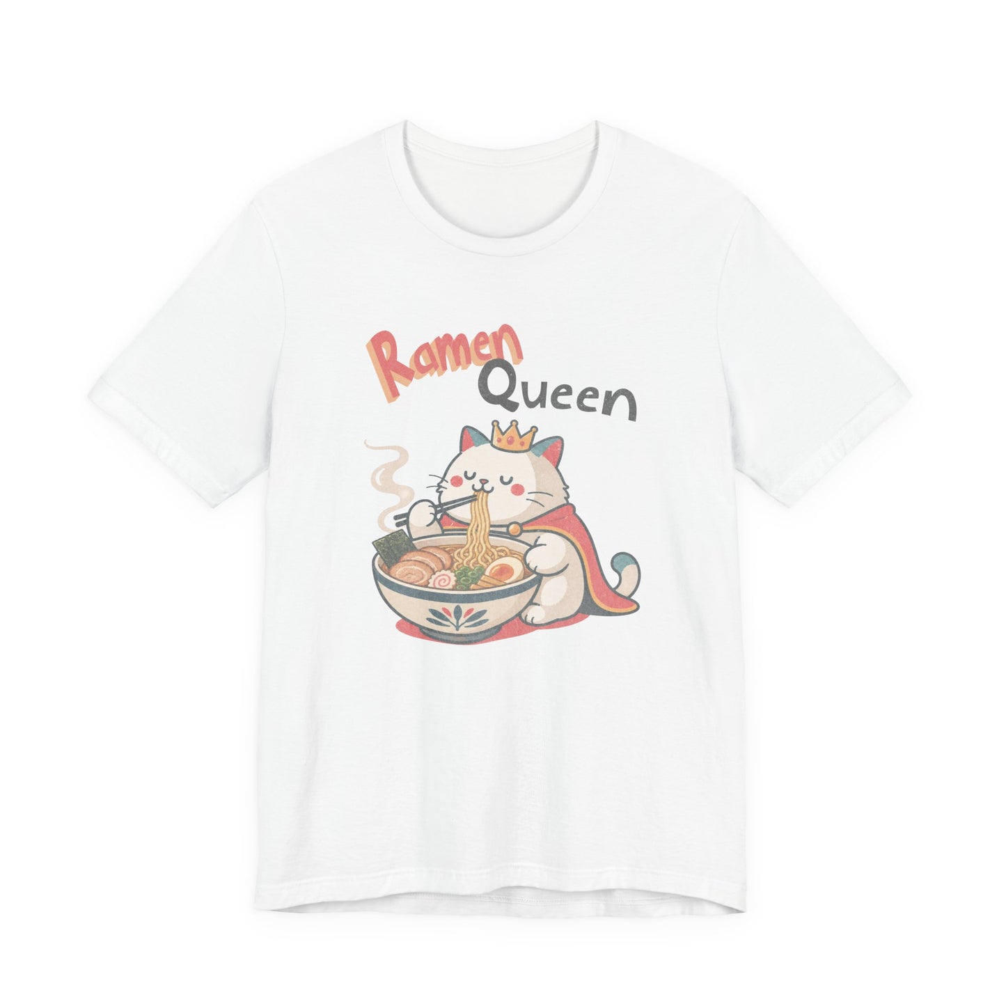 Ramen Queen Cute Cat Eating Ramen T-Shirt