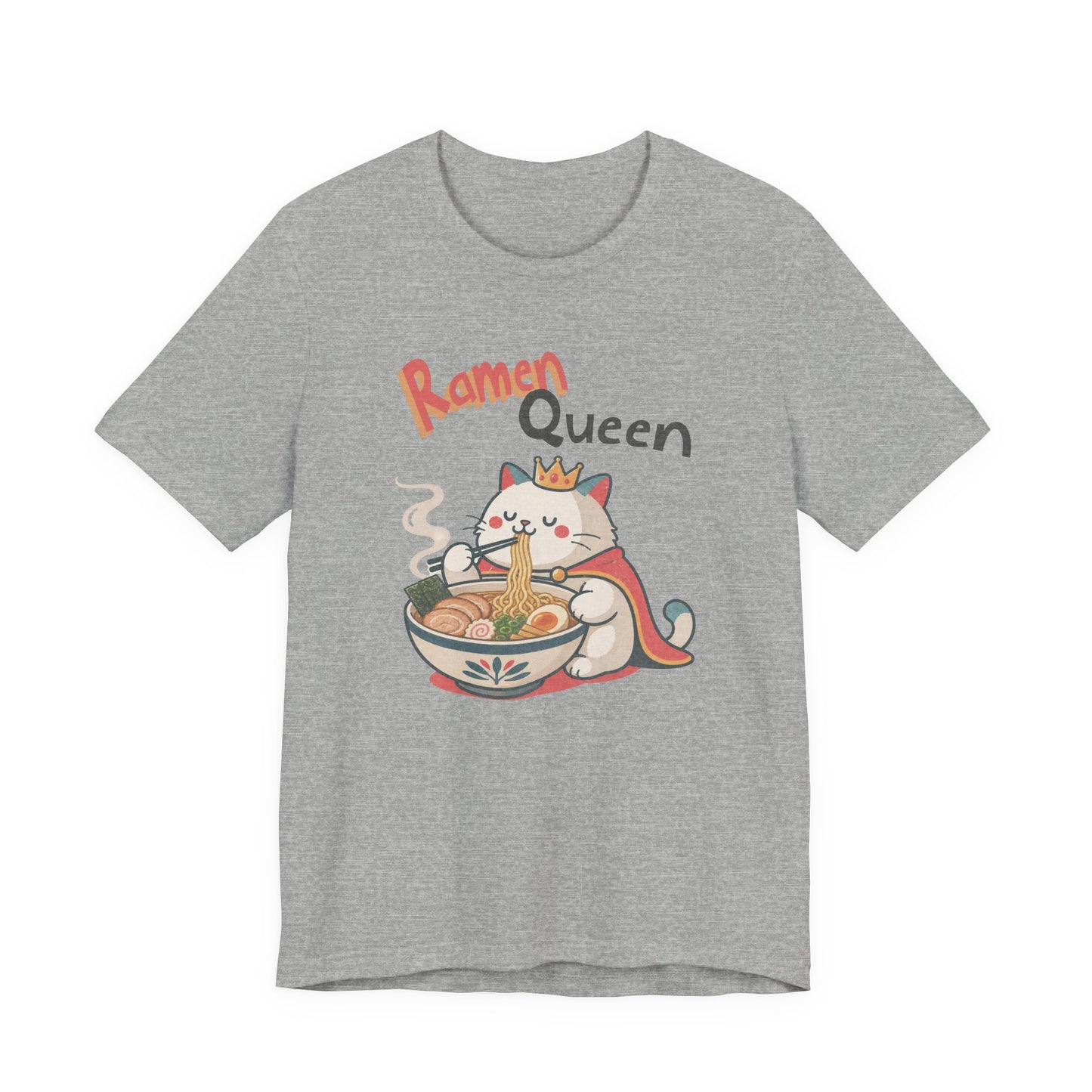 Ramen Queen Cute Cat Eating Ramen T-Shirt