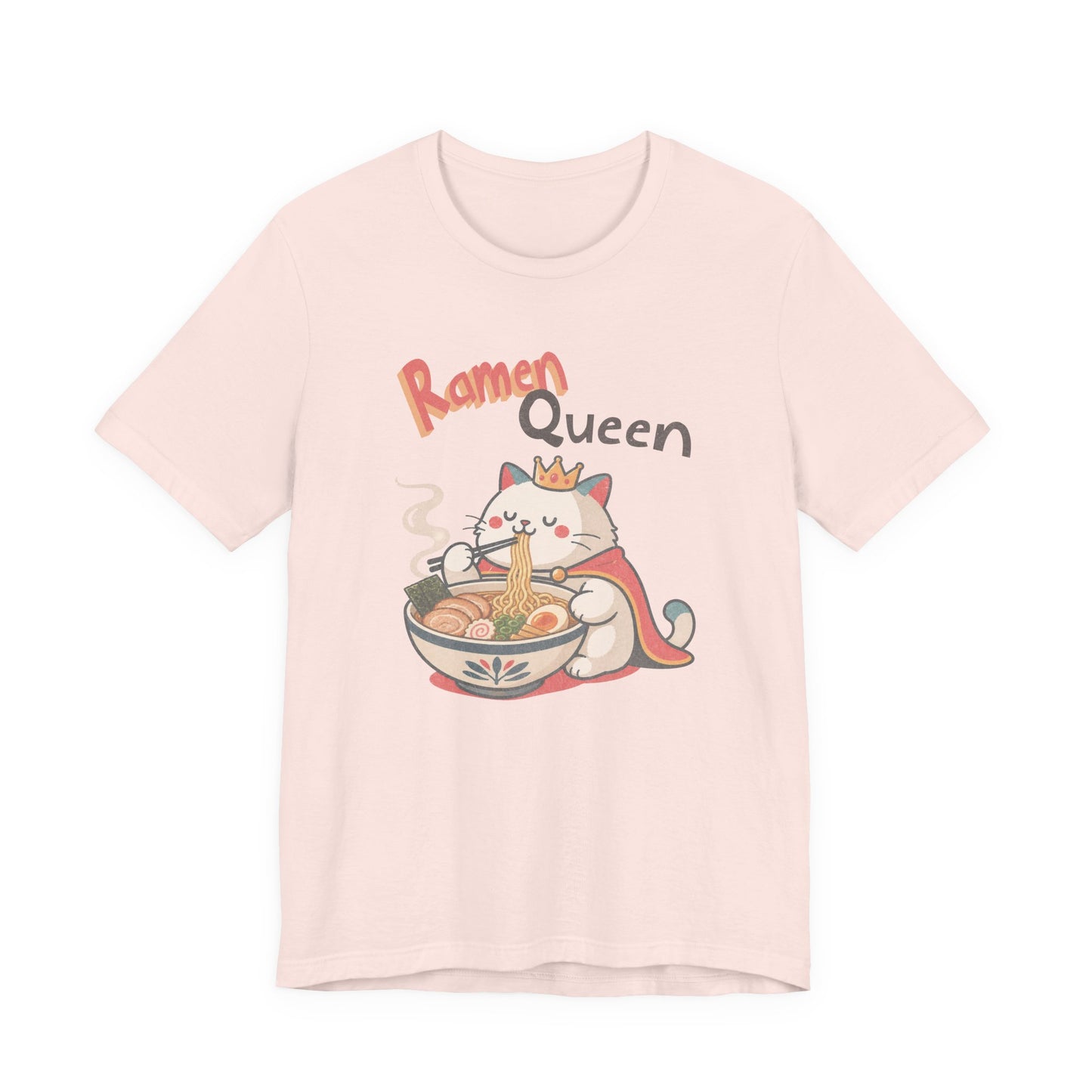 Ramen Queen Cute Cat Eating Ramen T-Shirt