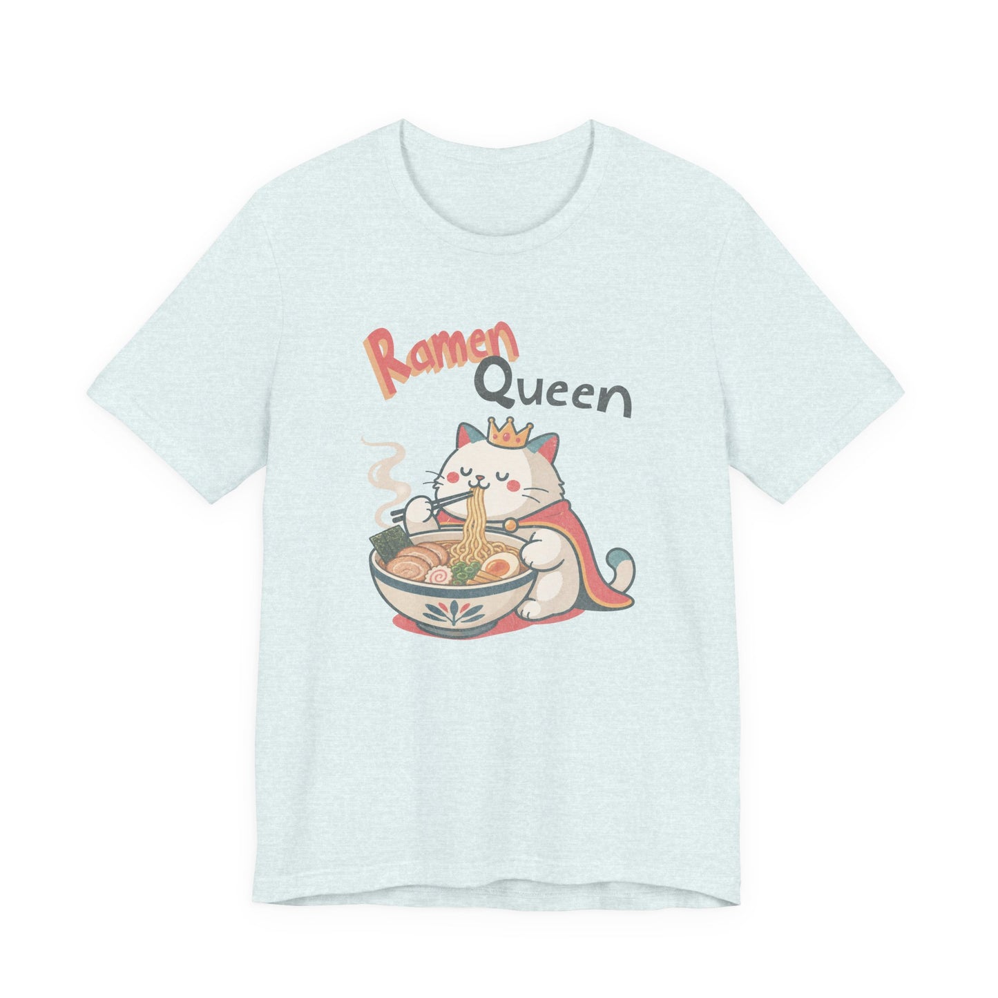 Ramen Queen Cute Cat Eating Ramen T-Shirt